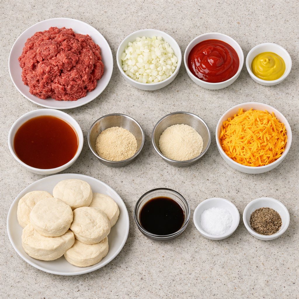 Sloppy Joe Cheddar Bay Biscuit Casserole