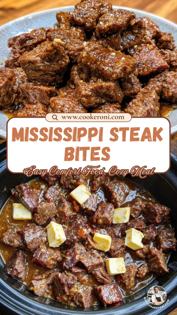 Slow Cooker Mississippi Steak Bites