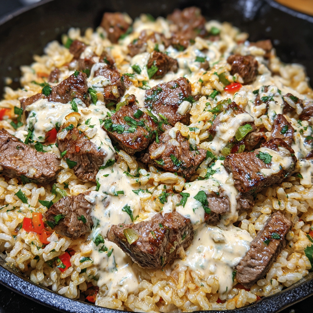 Steak Queso Rice