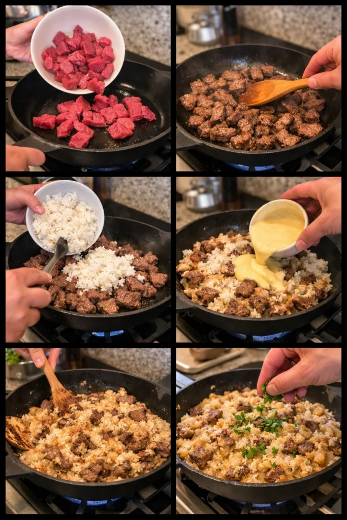 Steak Queso Rice