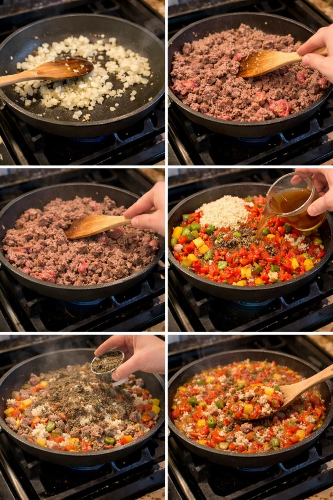 Unstuffed Pepper Skillet