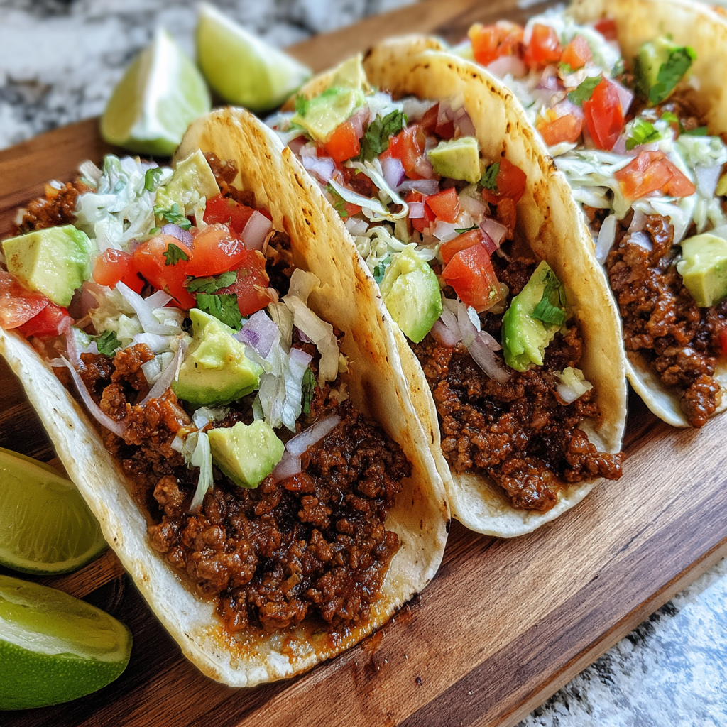 beef chorizo tacos