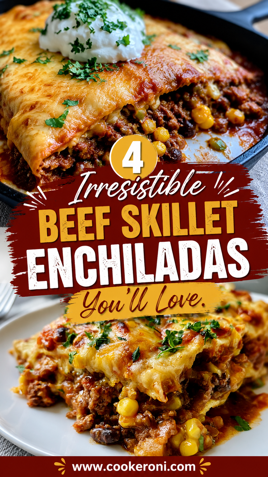 Beef Skillet Enchiladas
