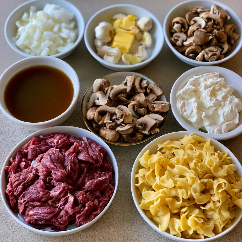 Beef Stroganoff with Egg Noodles
