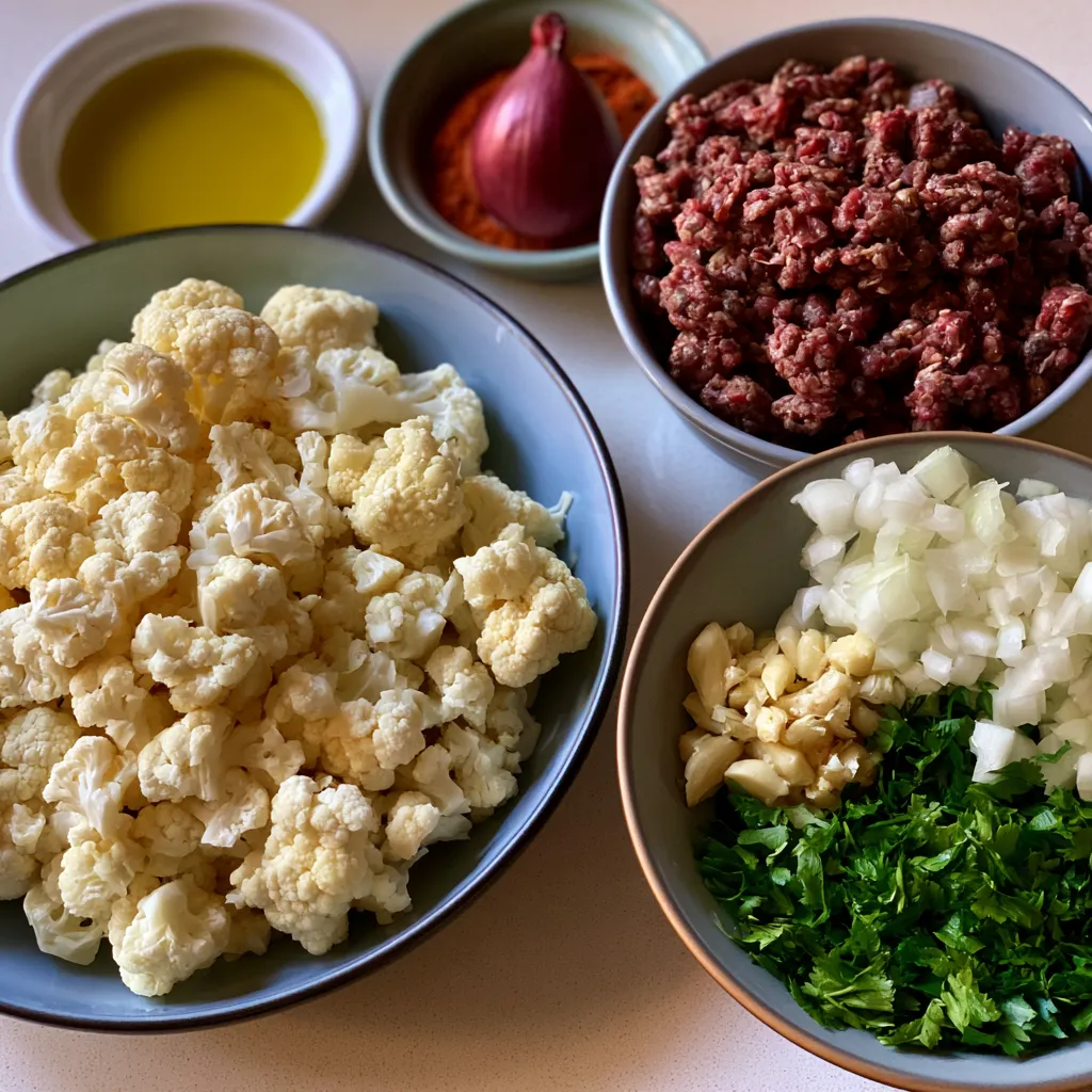 Beef and Cauliflower Hash