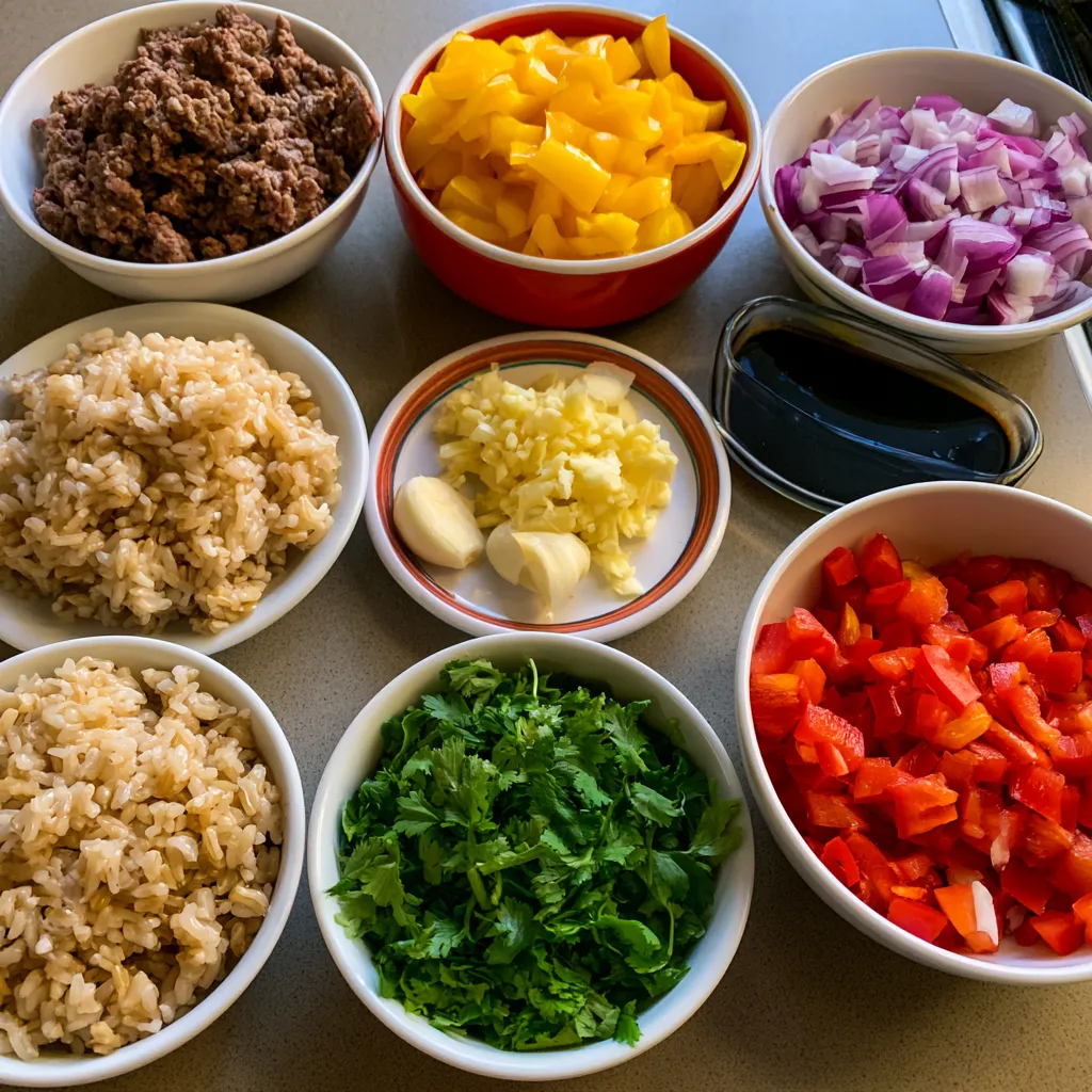Beef and Pepper Rice Bowl