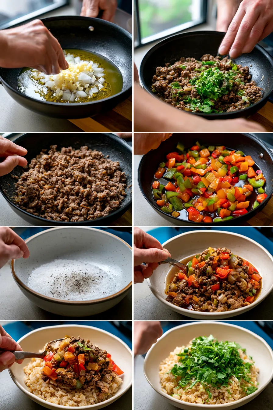 Beef and Pepper Rice Bowl