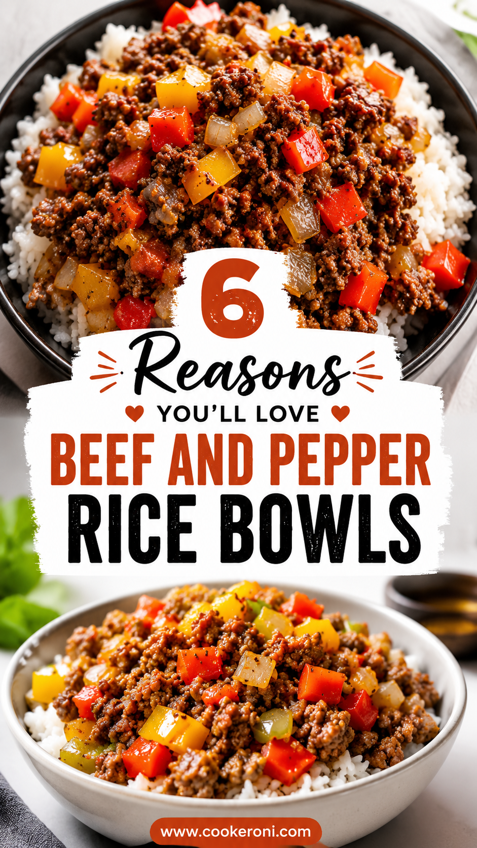 Beef and Pepper Rice Bowls