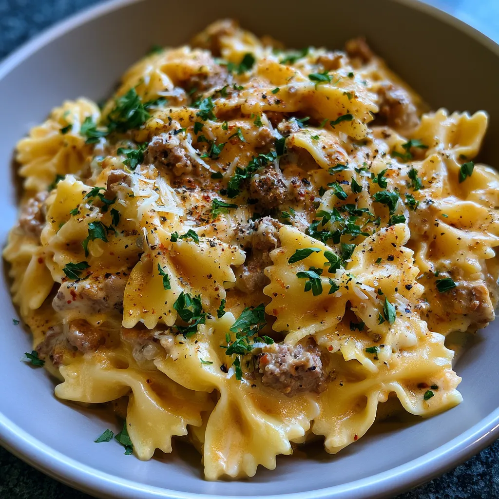 Cajun Cream Cheese Alfredo Bowties