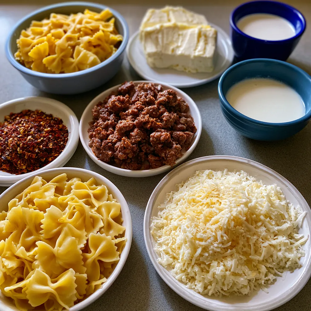 Cajun Cream Cheese Alfredo Bowties