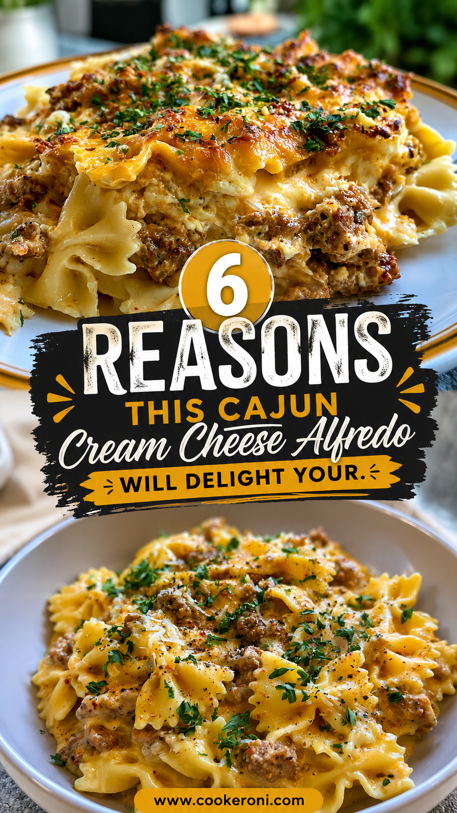 Cajun Cream Cheese Alfredo Bowties