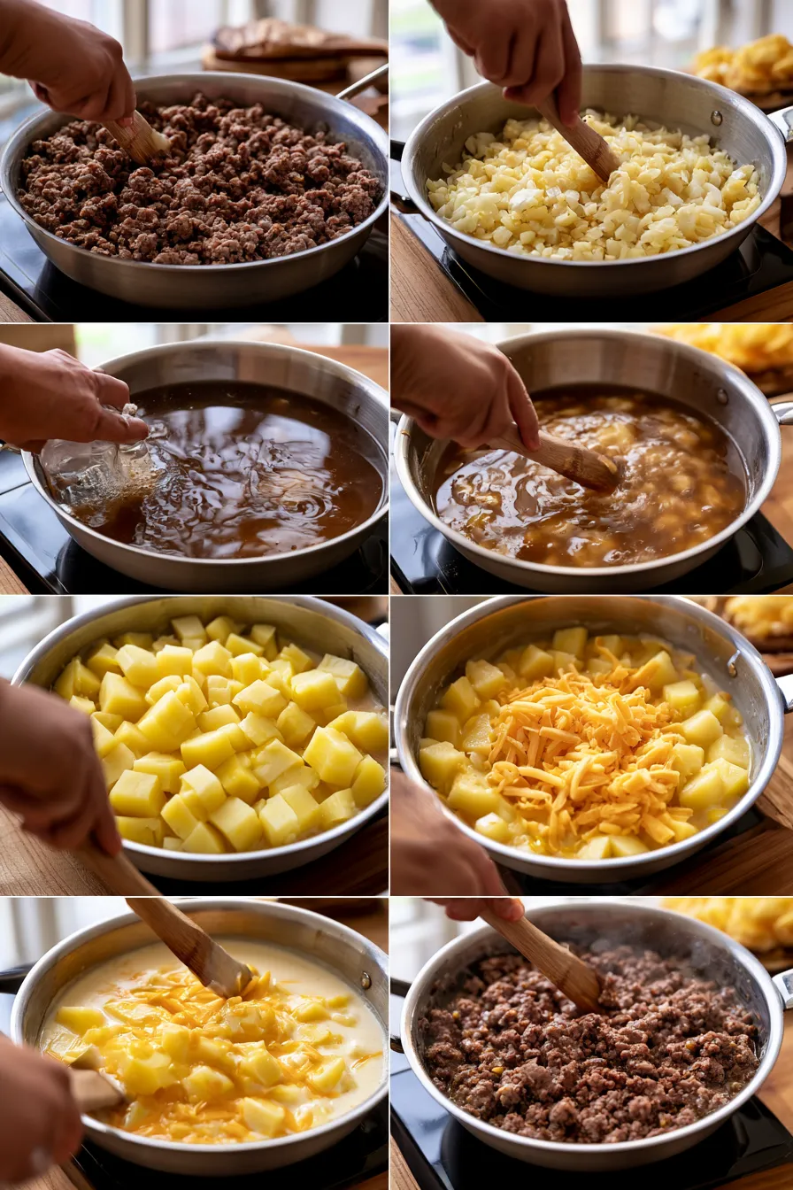Cheesy Beef and Potato Soup