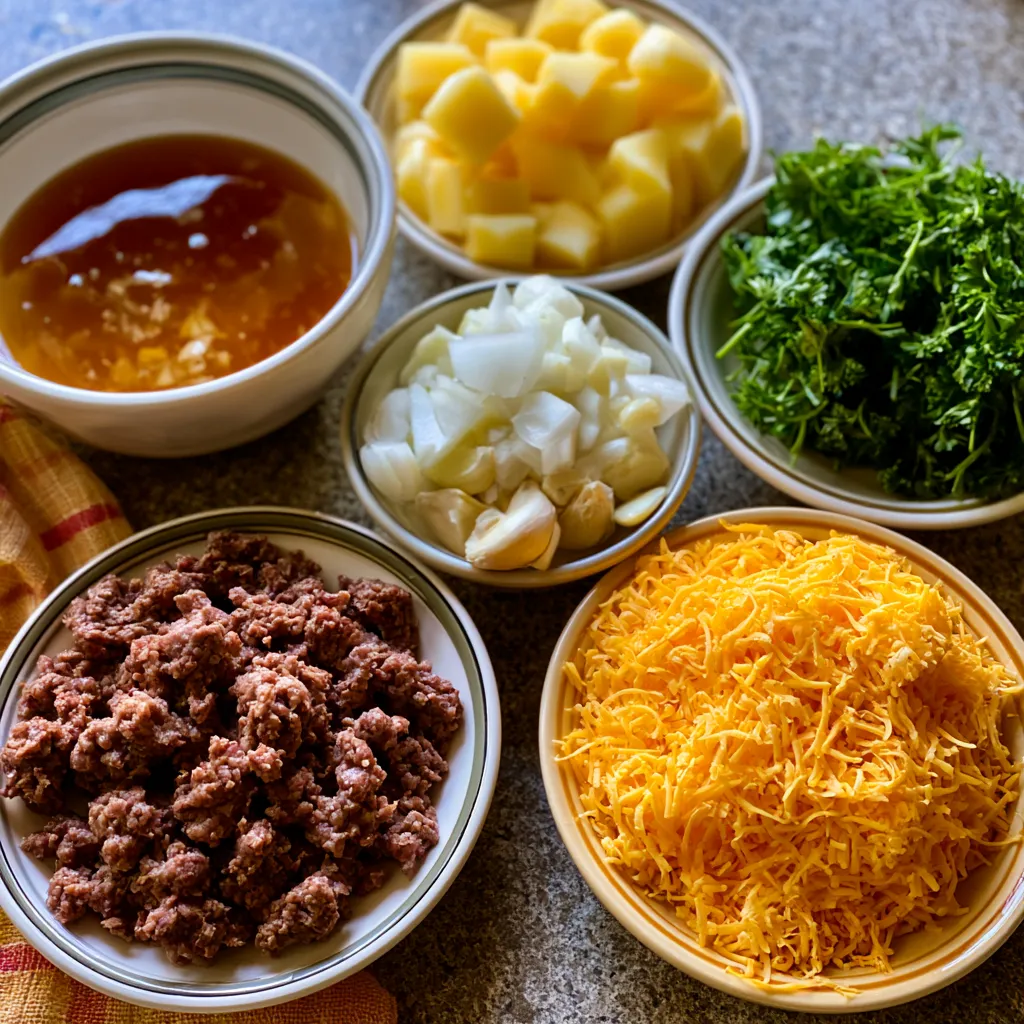 Cheesy Beef and Potato Soup