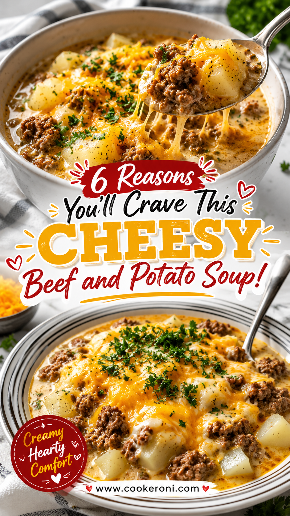 Cheesy Beef and Potato Soup