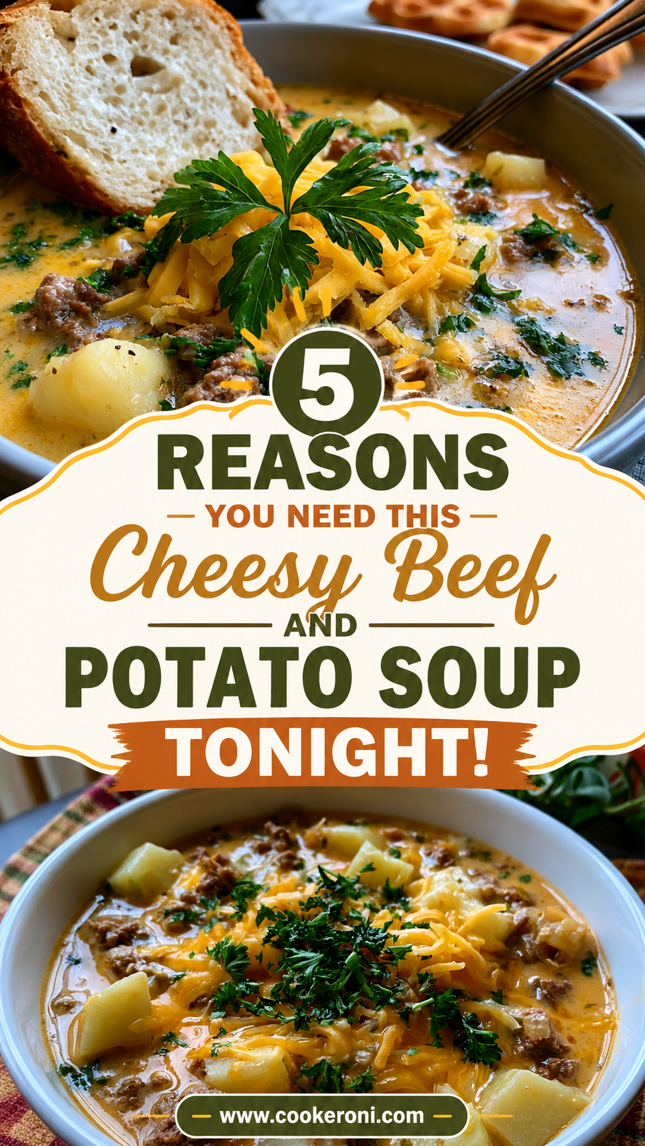 Cheesy Beef and Potato Soup