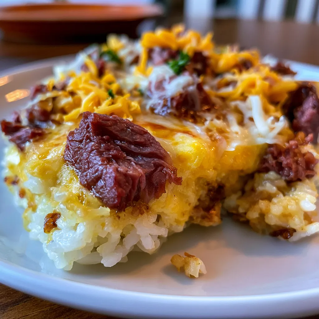Cheesy Beefy Garlic Butter Rice Bowl