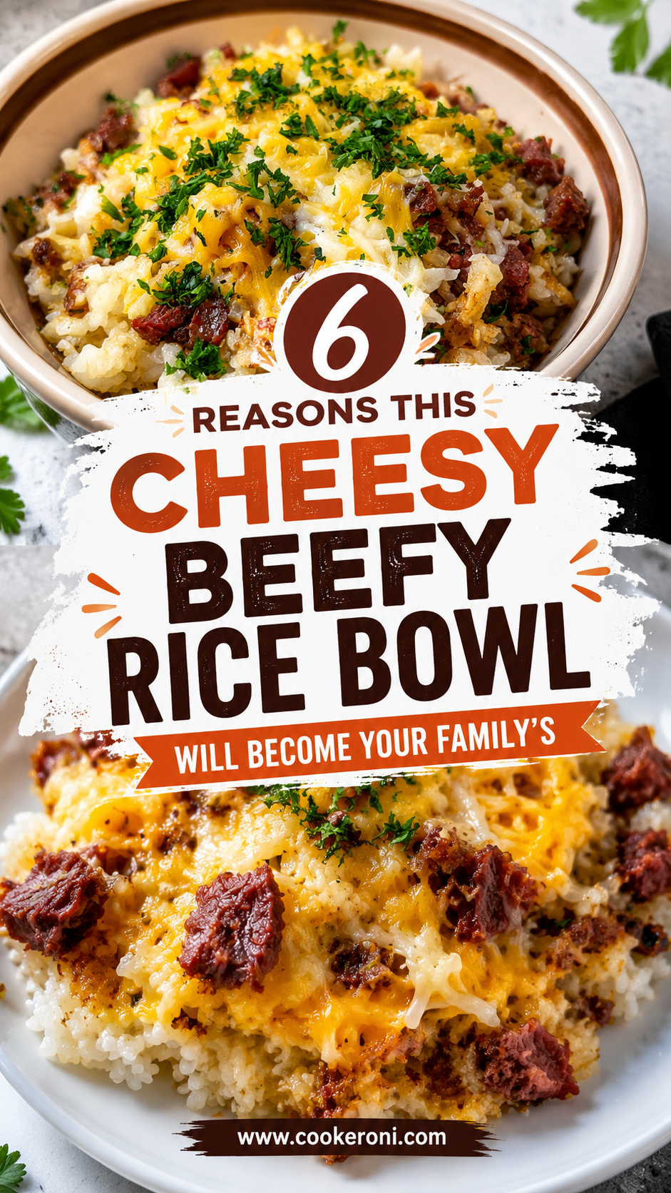 Cheesy Beefy Garlic Butter Rice Bowl