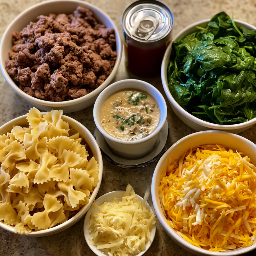 Cheesy Crockpot Ground Beef Pasta