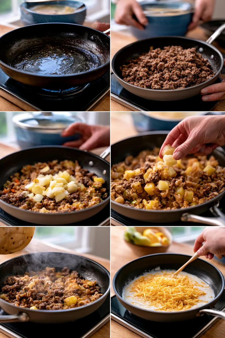 Cheesy Ground Beef and Rice Casserole