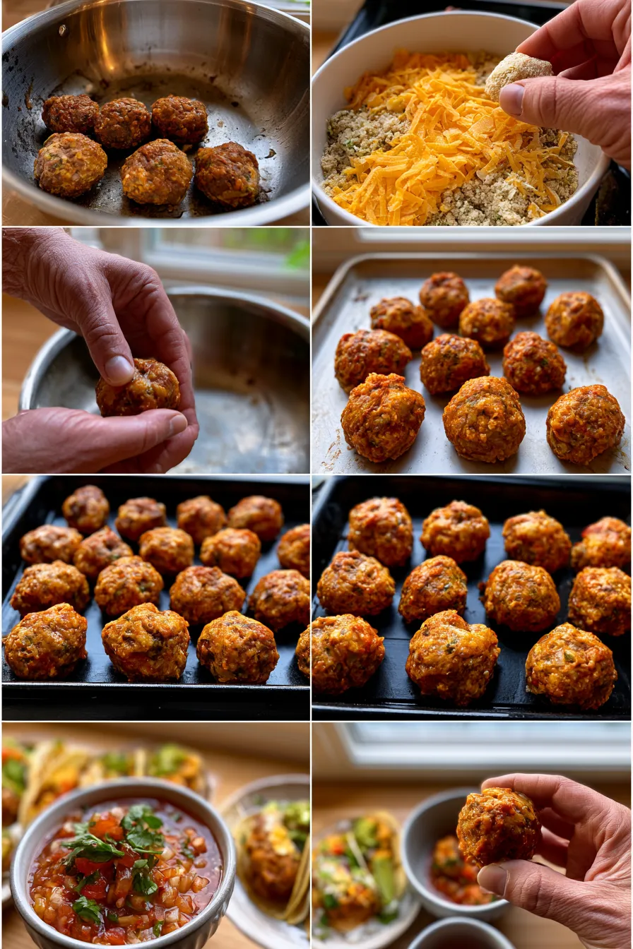 Cheesy Mexican Meatballs
