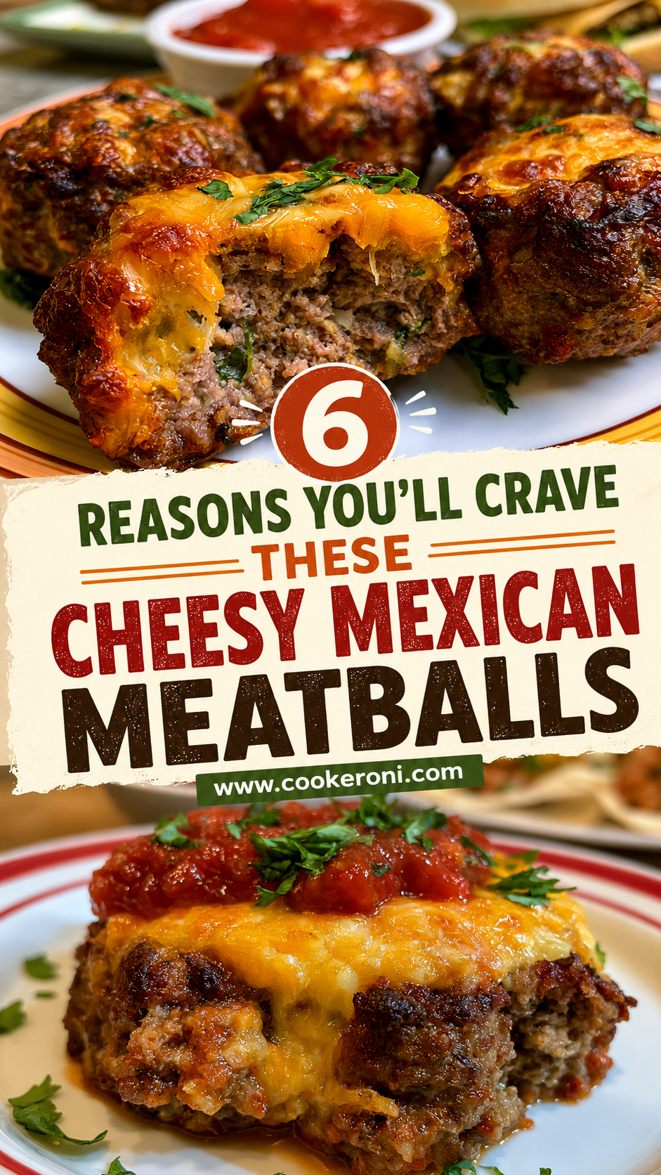 Cheesy Mexican Meatballs