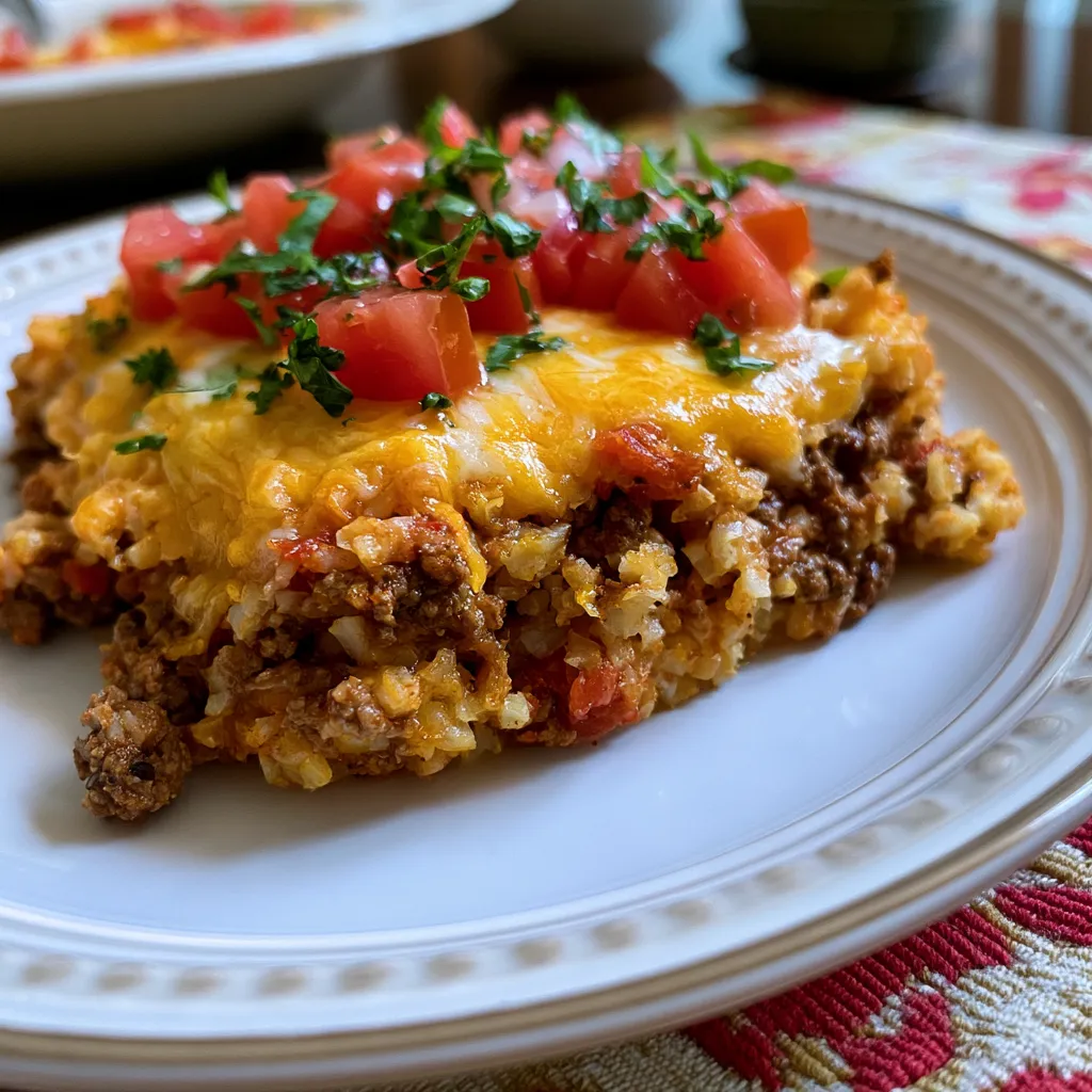 Cheesy Taco Ground Beef & Cauliflower Rice