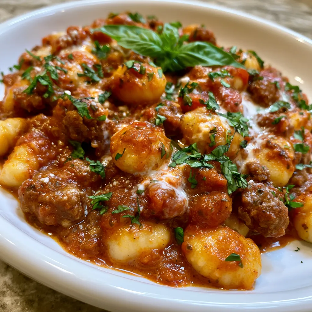 Creamy Ground Beef Gnocchi