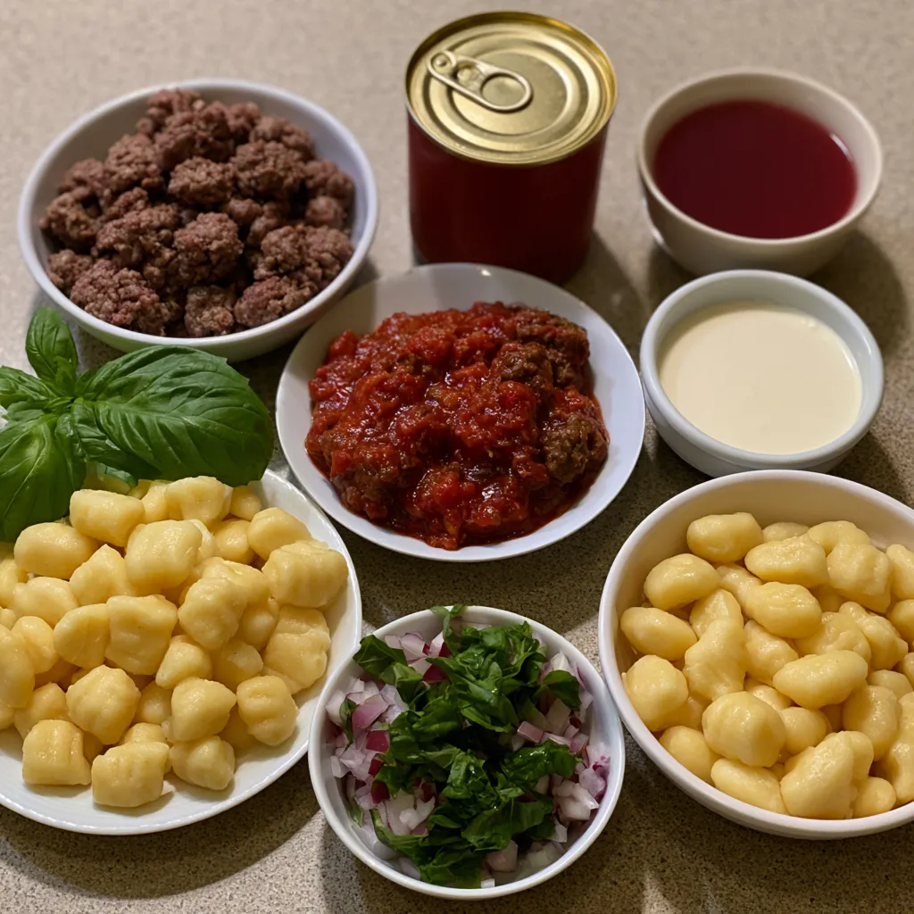 Creamy Ground Beef Gnocchi
