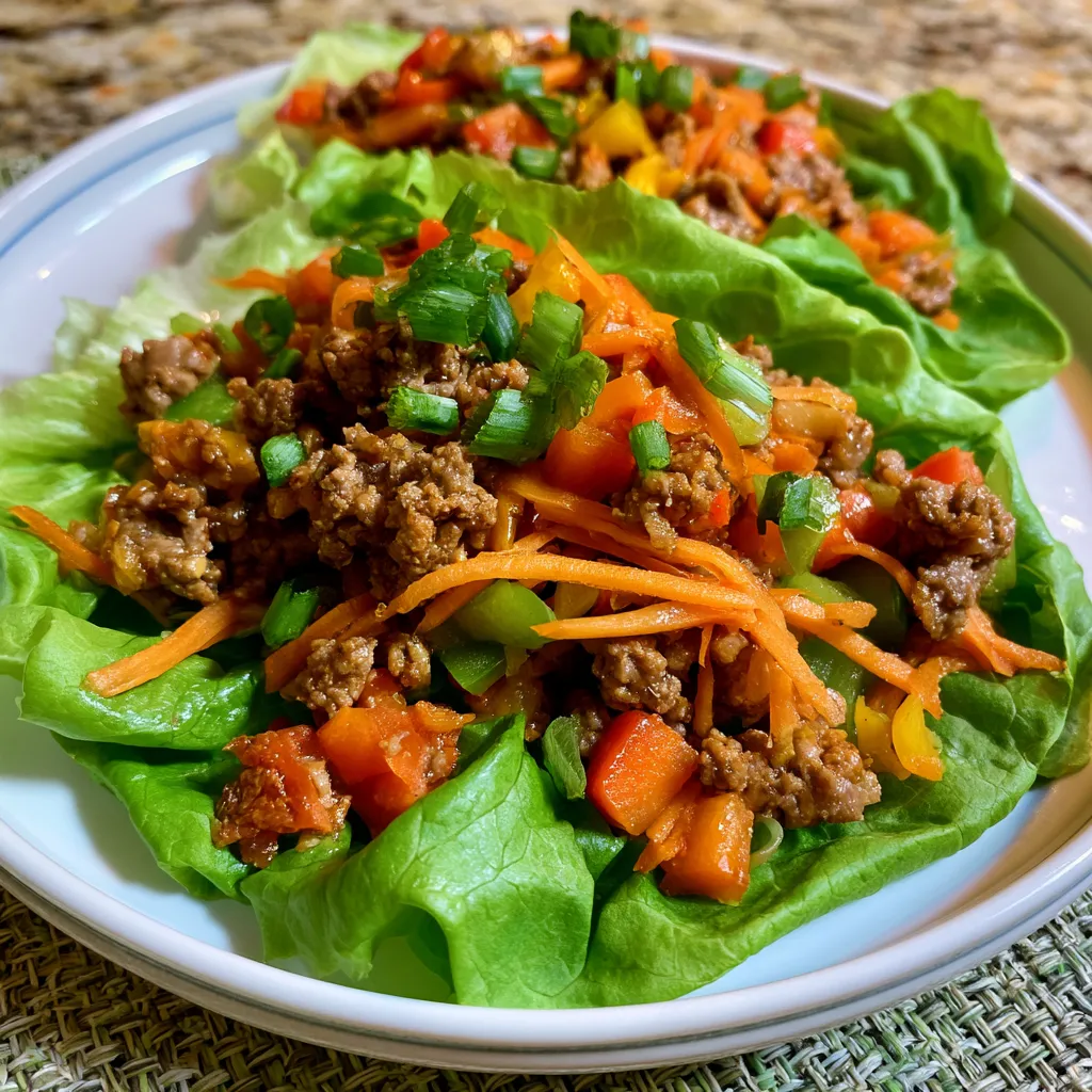 Ground Beef Lettuce Wraps