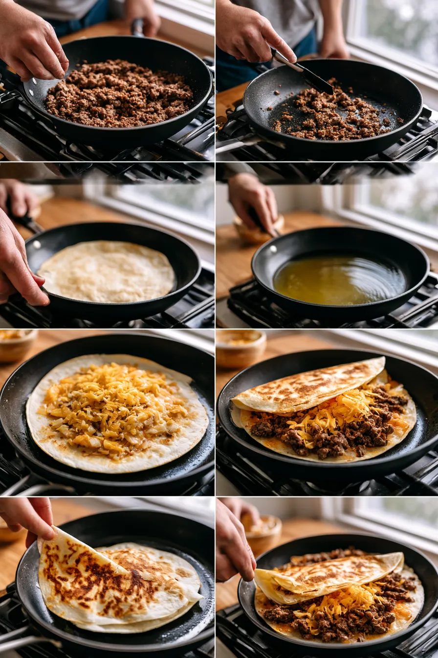 Ground Beef Quesadillas