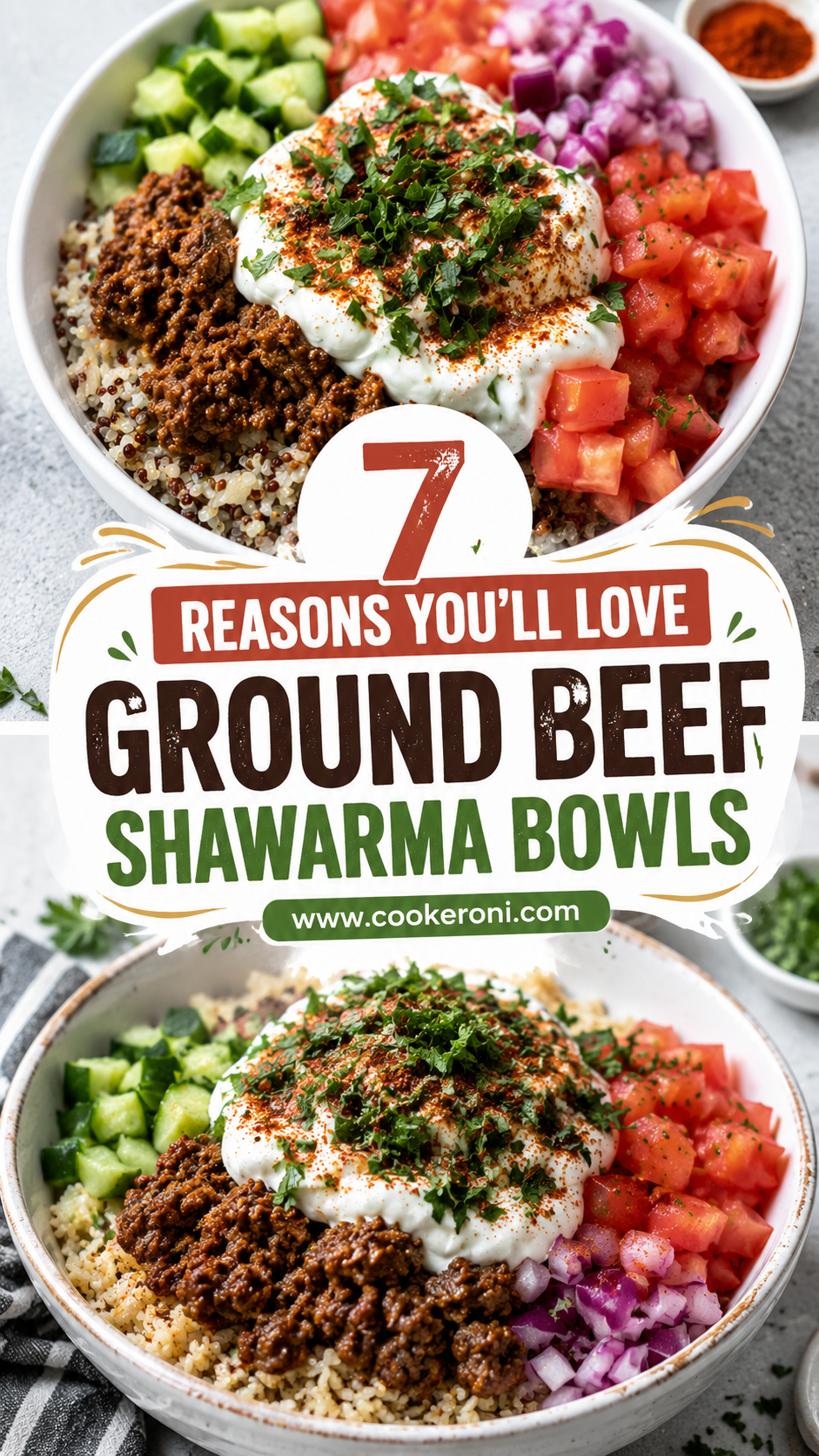Ground Beef Shawarma Bowls