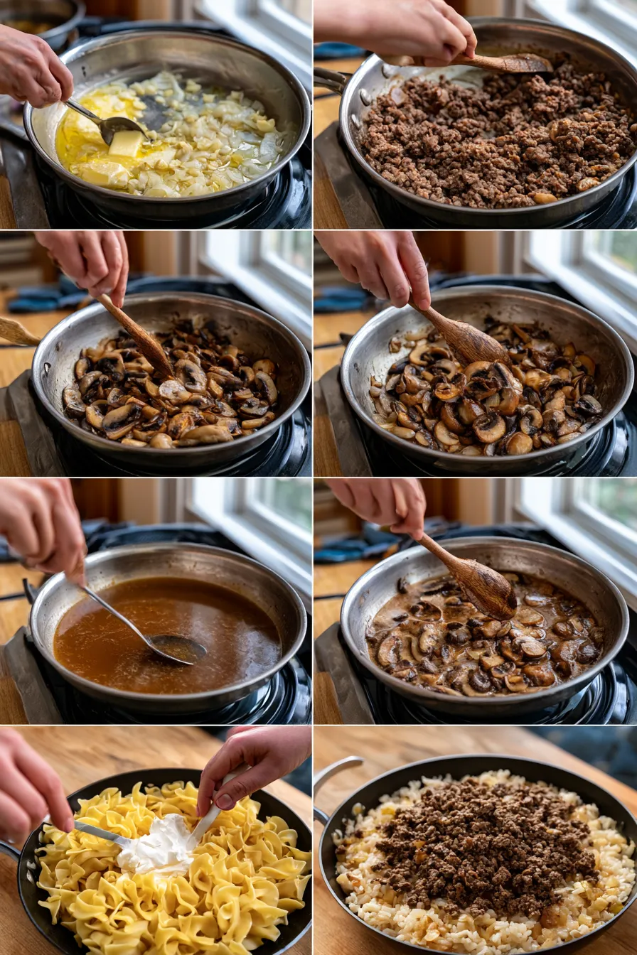 Ground Beef Stroganoff
