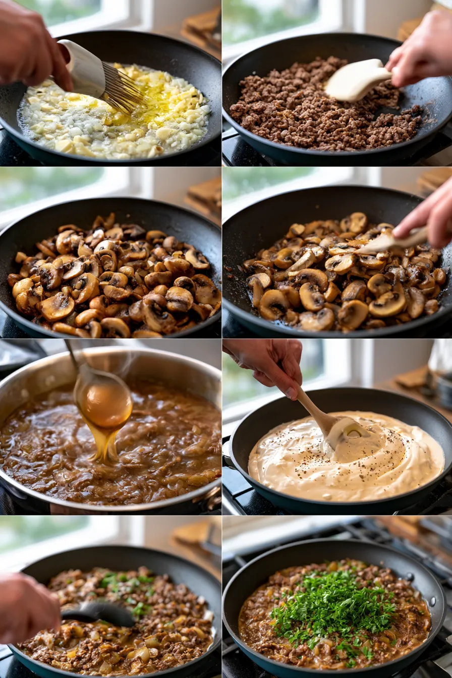 Ground Beef Stroganoff