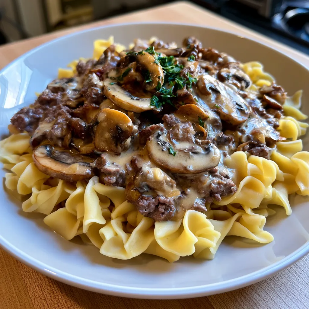Ground Beef Stroganoff