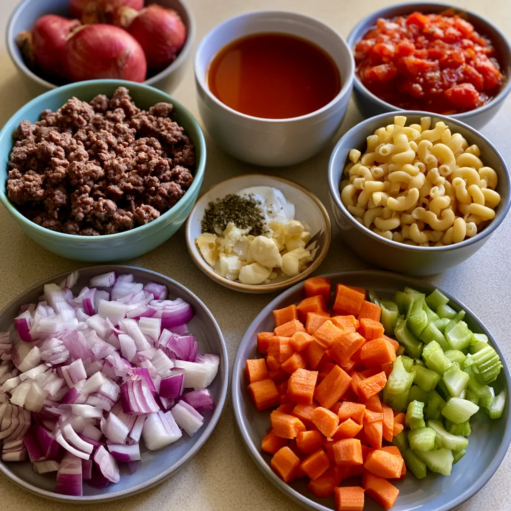 Hamburger Soup with Macaroni
