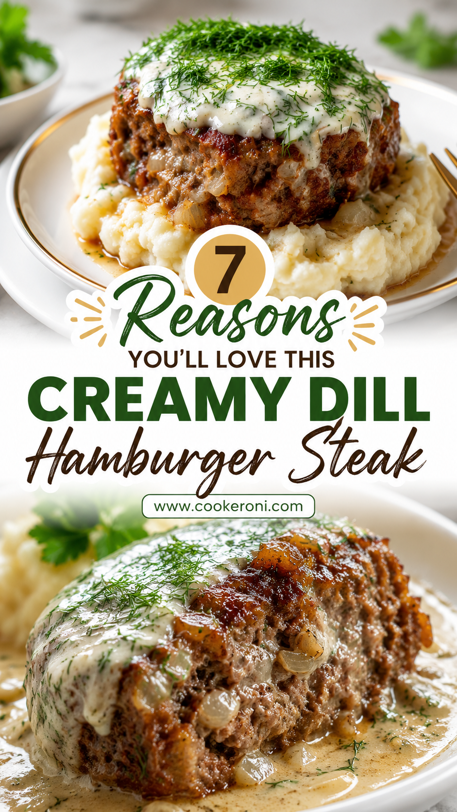 Hamburger Steak in Creamy Dill Sauce