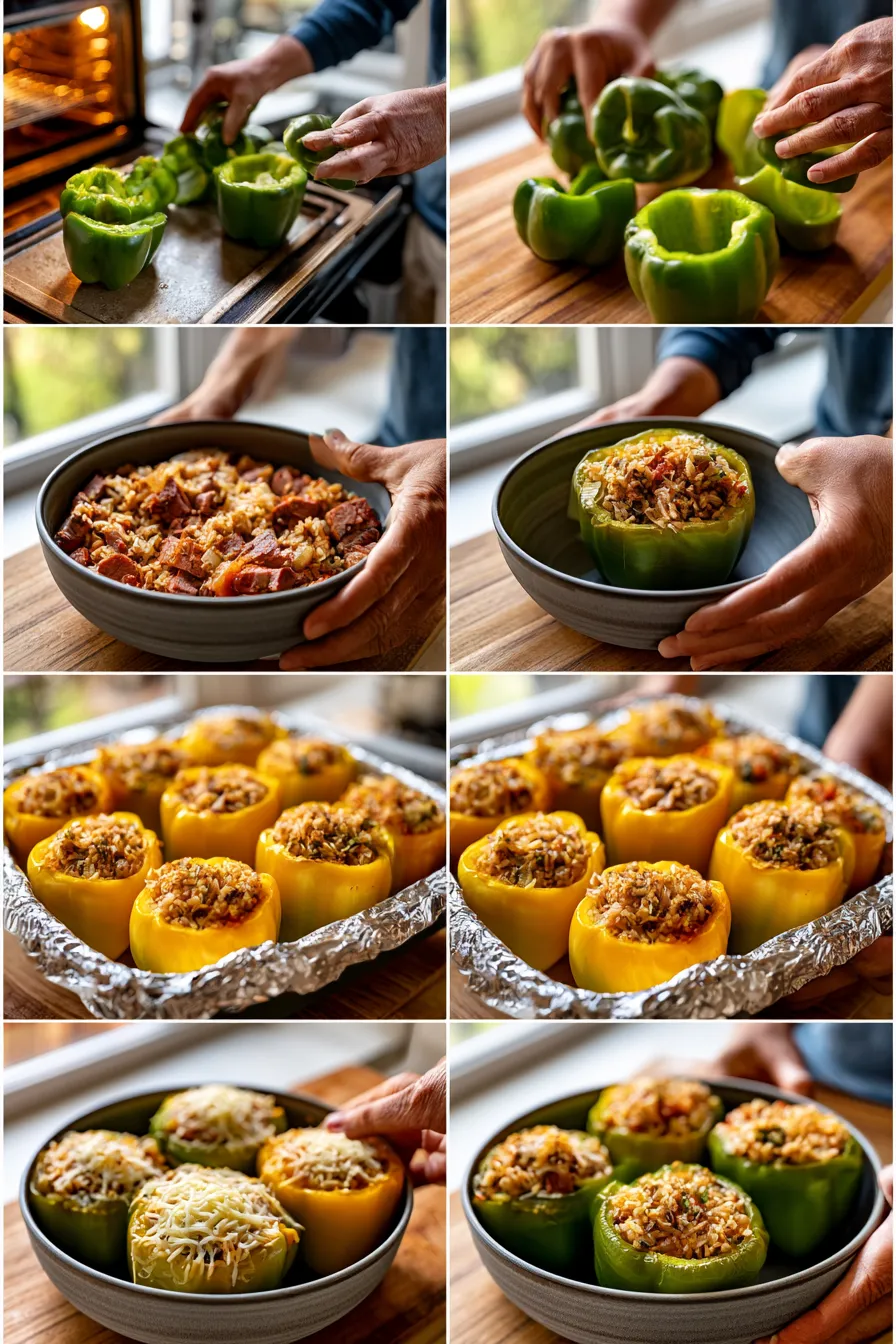 Italian Stuffed Peppers with Rice