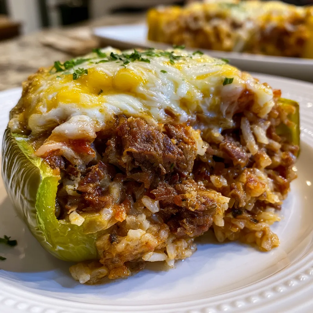 Italian Stuffed Peppers with Rice
