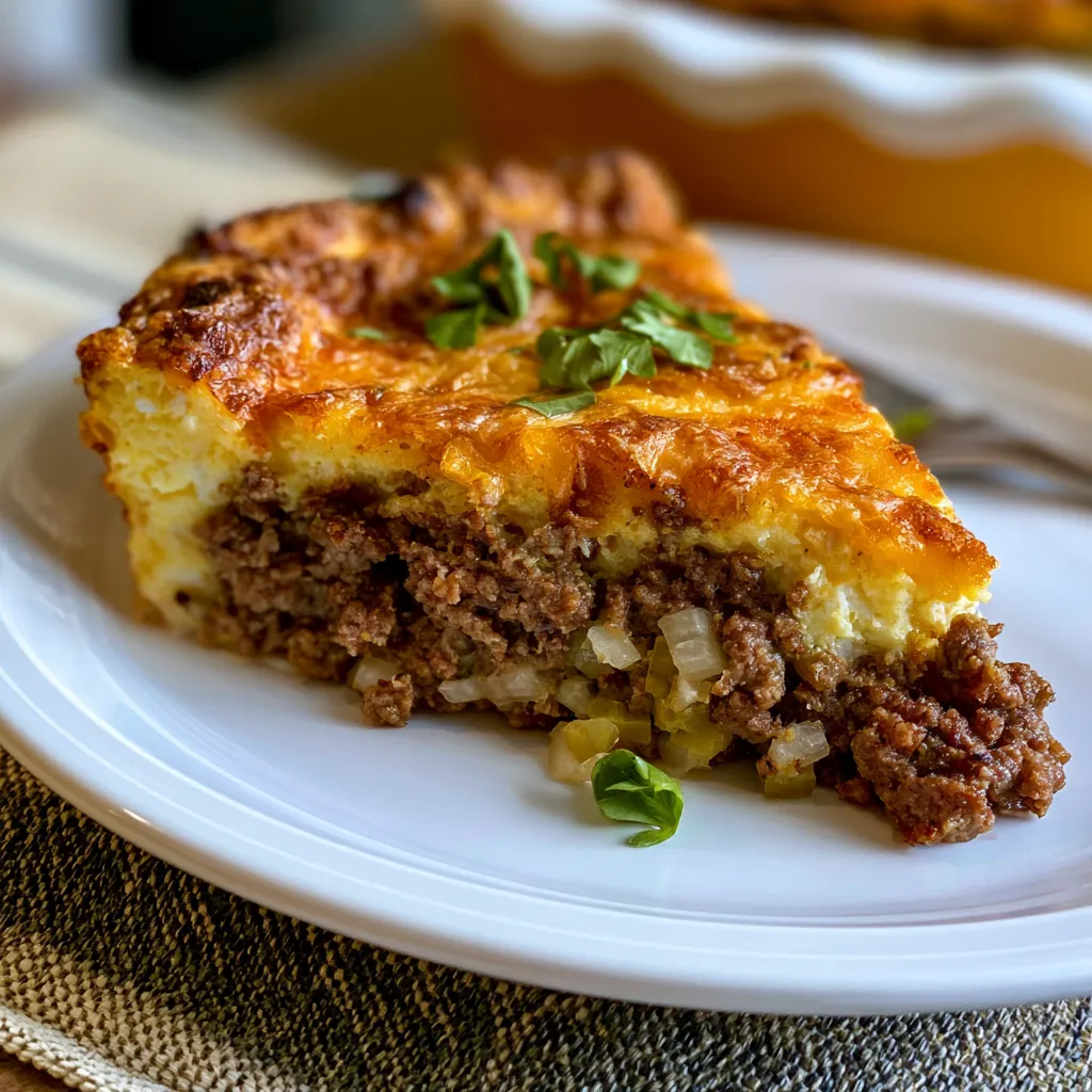 Keto Cheeseburger Pie