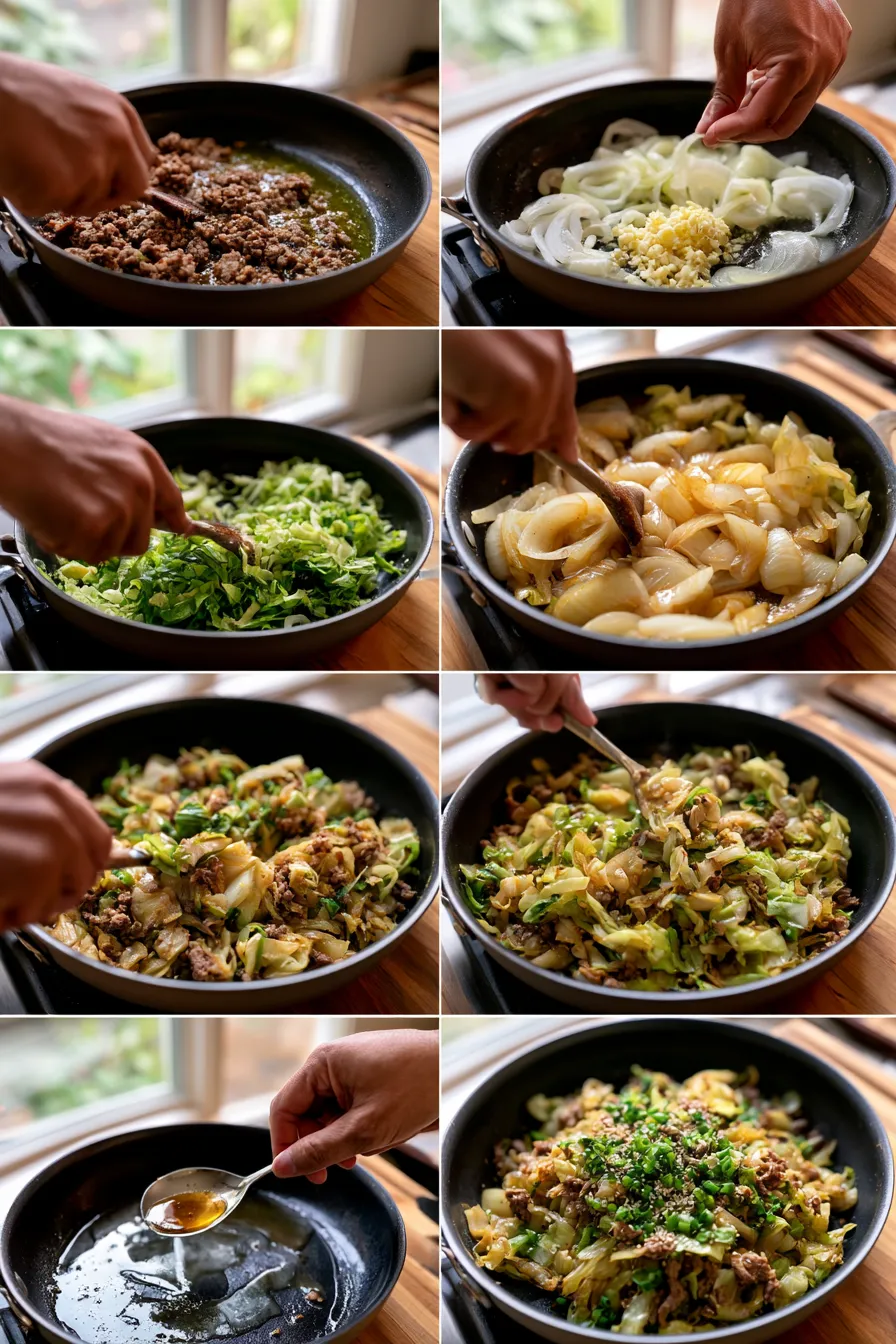 Korean Beef and Cabbage Stir Fry