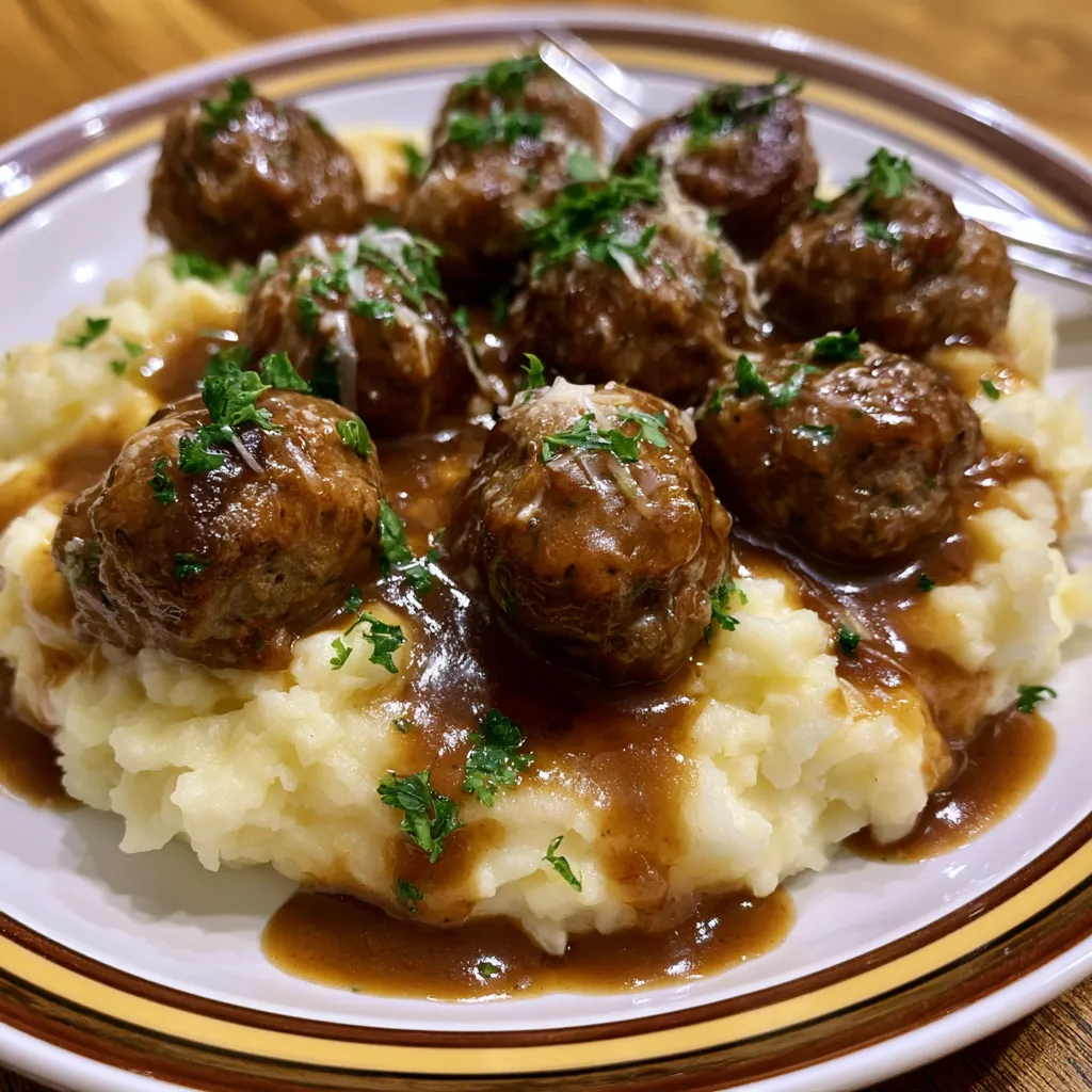 Meatballs in Brown Gravy
