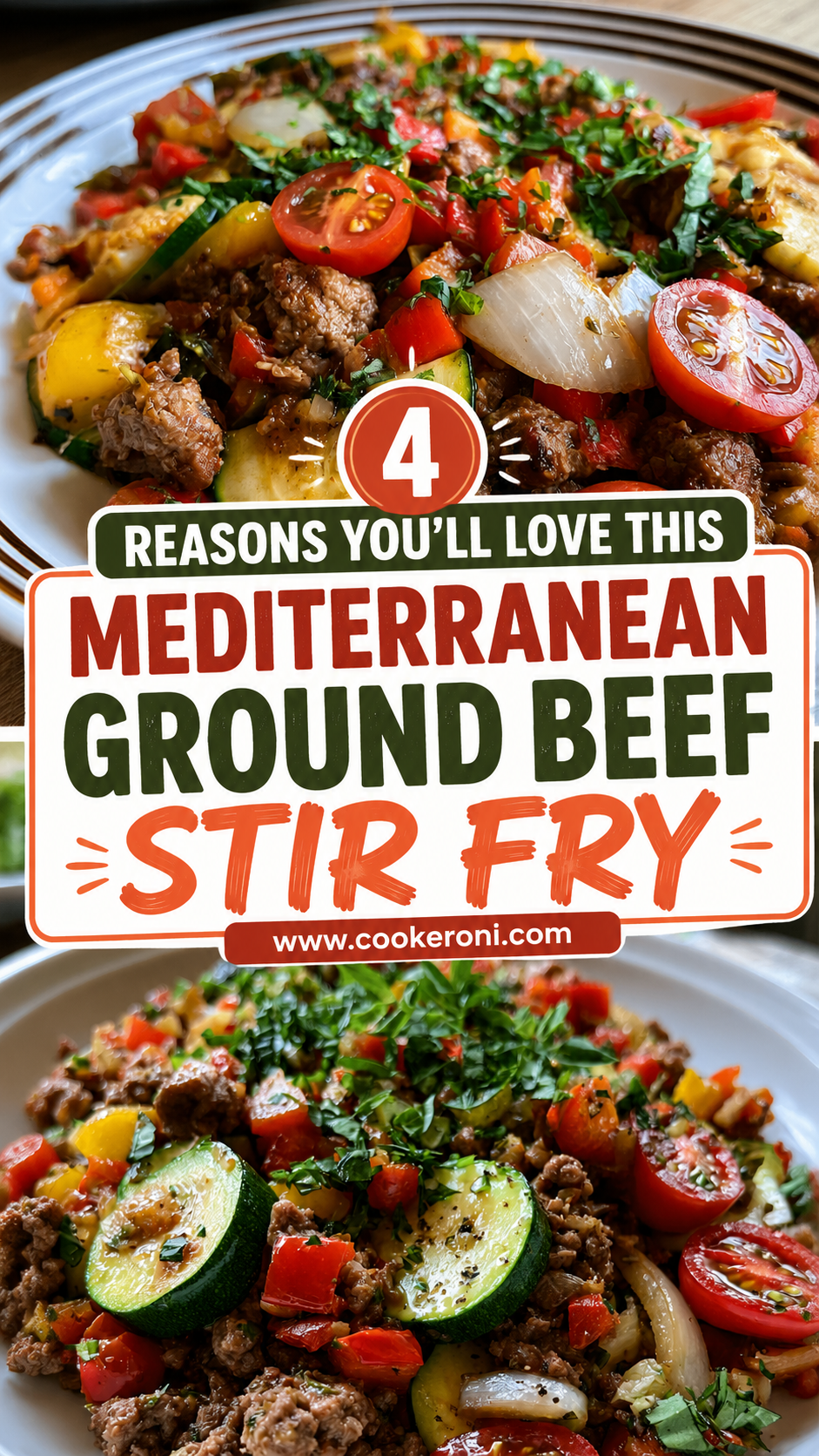 Mediterranean Ground Beef Stir Fry