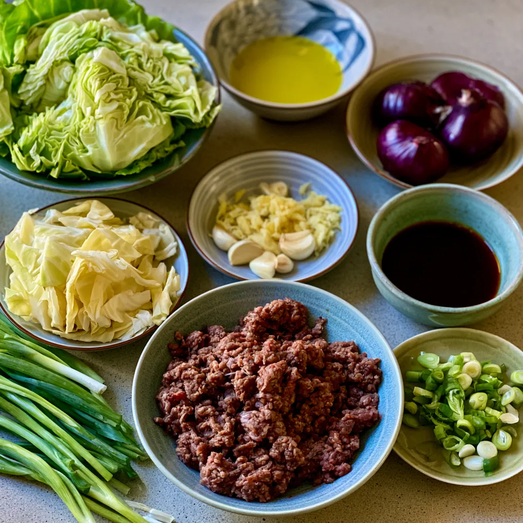 Mongolian Cabbage with Ground Beef