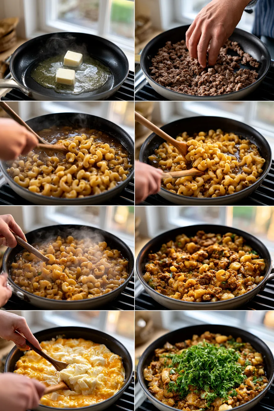 One-Pan Cheeseburger Macaroni