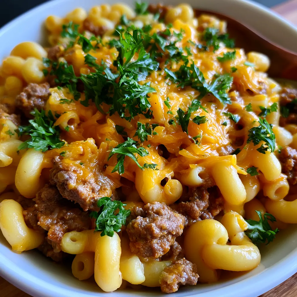 One-Pan Cheeseburger Macaroni