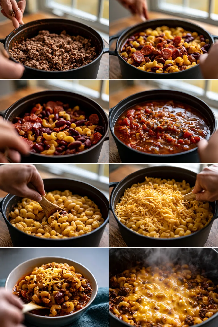 One Pot Chili Mac and Cheese