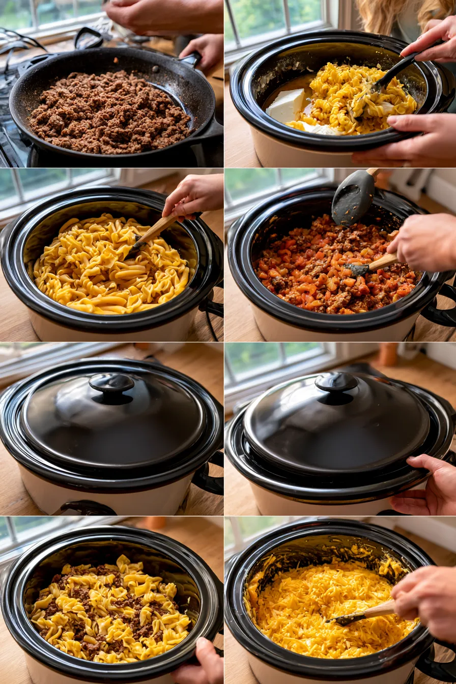 Slow Cooker Beef Pasta