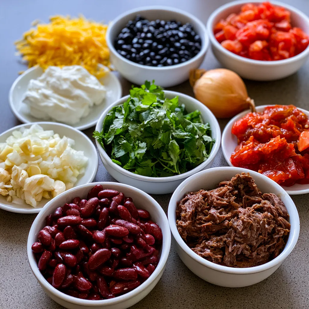 Slow Cooker Shredded Beef Chili