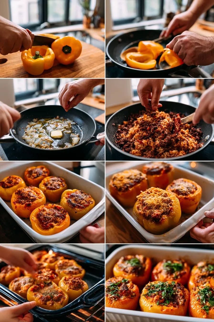 Smoked Beef Stuffed Peppers