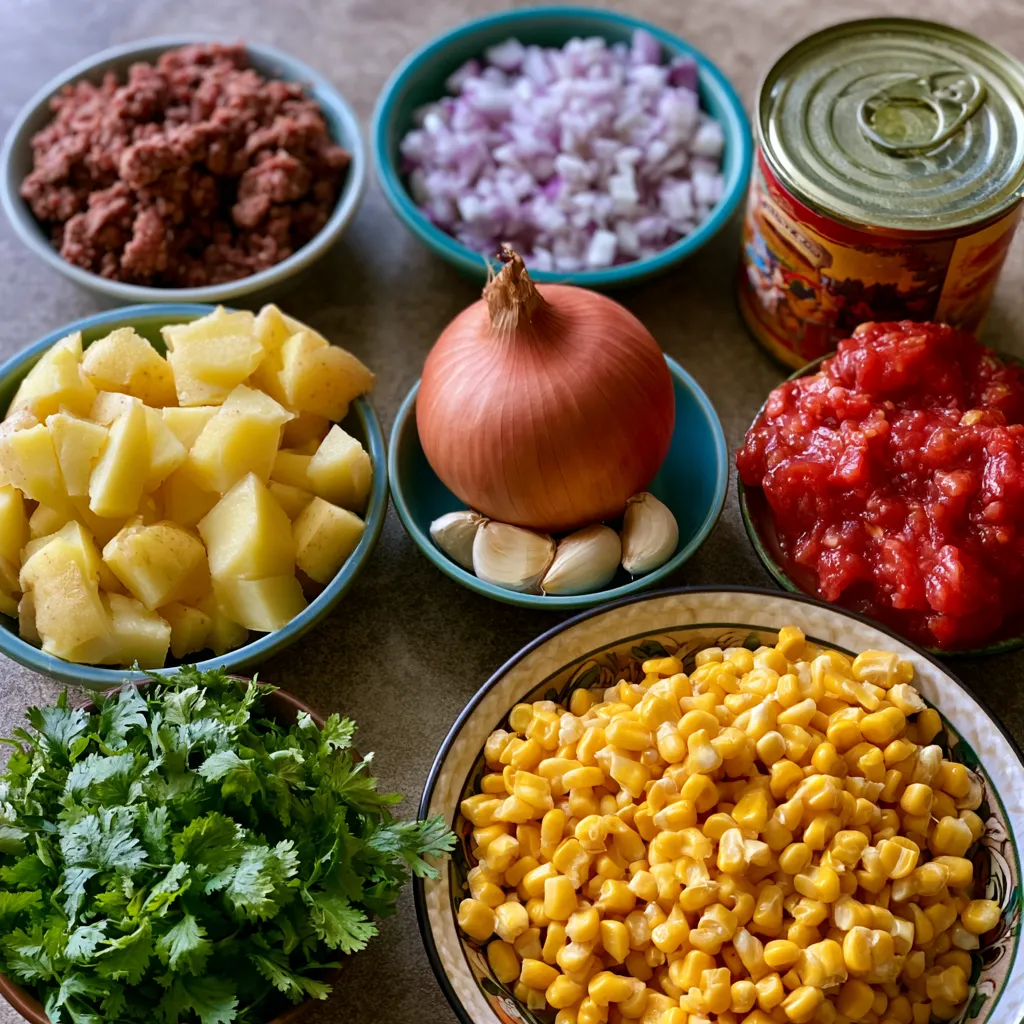 Spicy Mexican Ground Beef Potato Soup